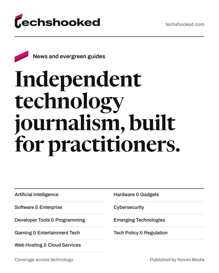 The techshooked identity: wordmark, tagline and contents